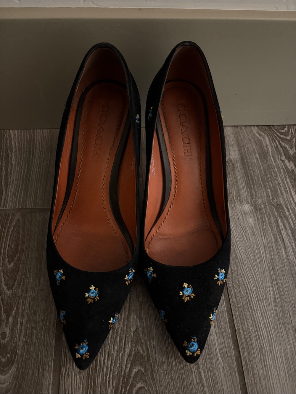 Coach Black Suede Pumps